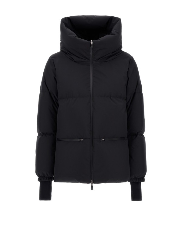 Giacca in microfibra di poliestere trapuntata con zip