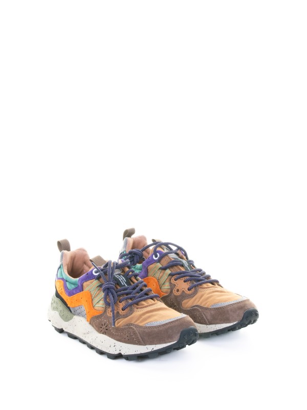 Sneaker Yamano 3 donna beige e arancio