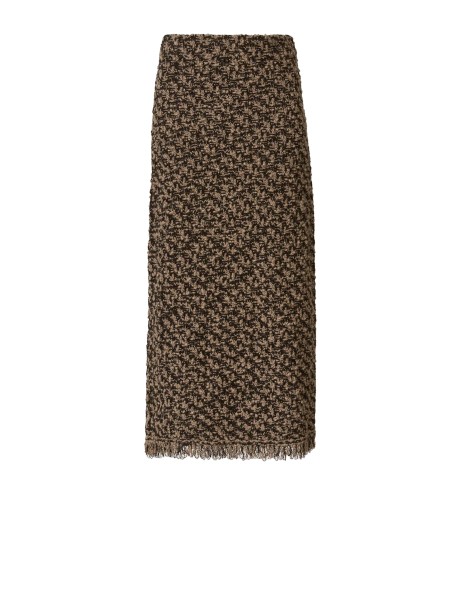 Gonna in tweed e paillettes