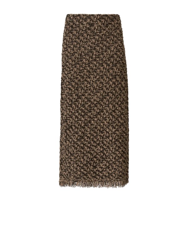 Gonna in tweed e paillettes