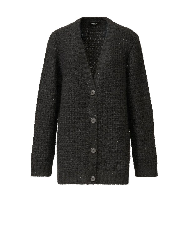 Cardigan in Platinum con paillettes