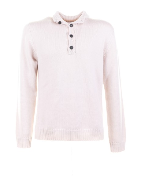 Maglia lupetto bianca con bottoni