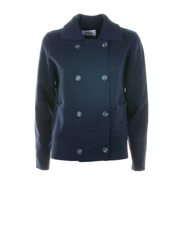 Giacca doppiopetto blu navy
