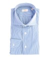 Men's White and Blue Shirt