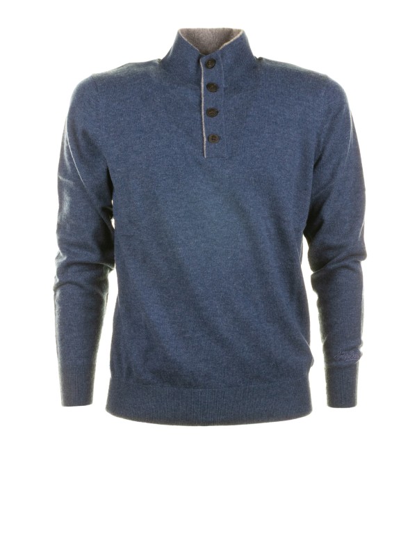 Men's Blue Turtleneck