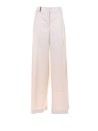 Beige high-waisted trousers