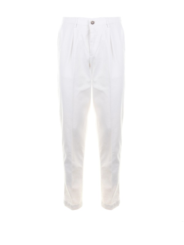 Pantalone uomo bianco con coulisse