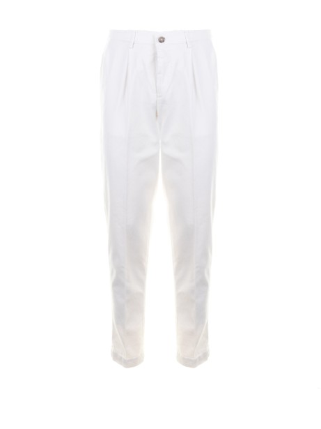Pantalone uomo bianco con coulisse