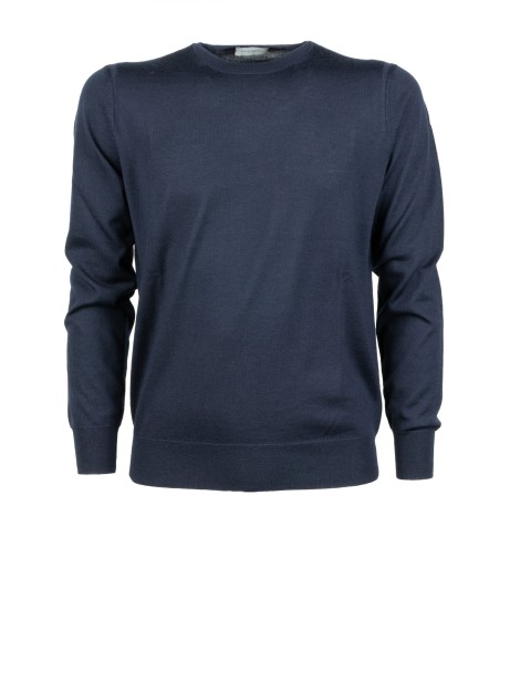 Maglia girocollo blu uomo