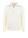 Maglia uomo panna con zip