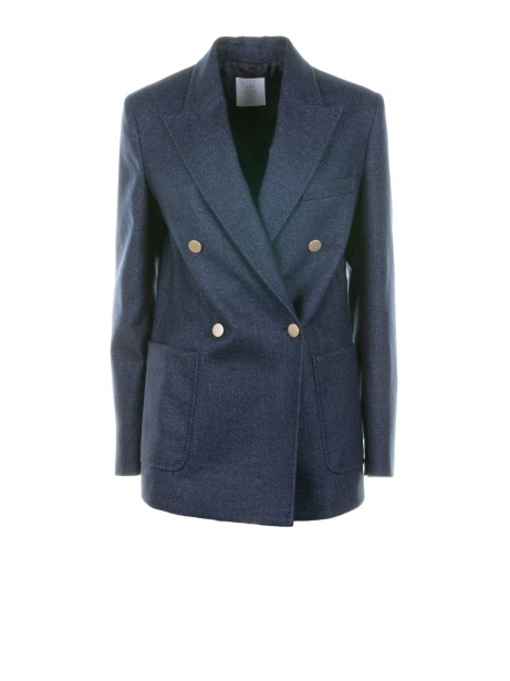 Giacca doppiopetto blu donna