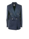 Giacca doppiopetto blu donna