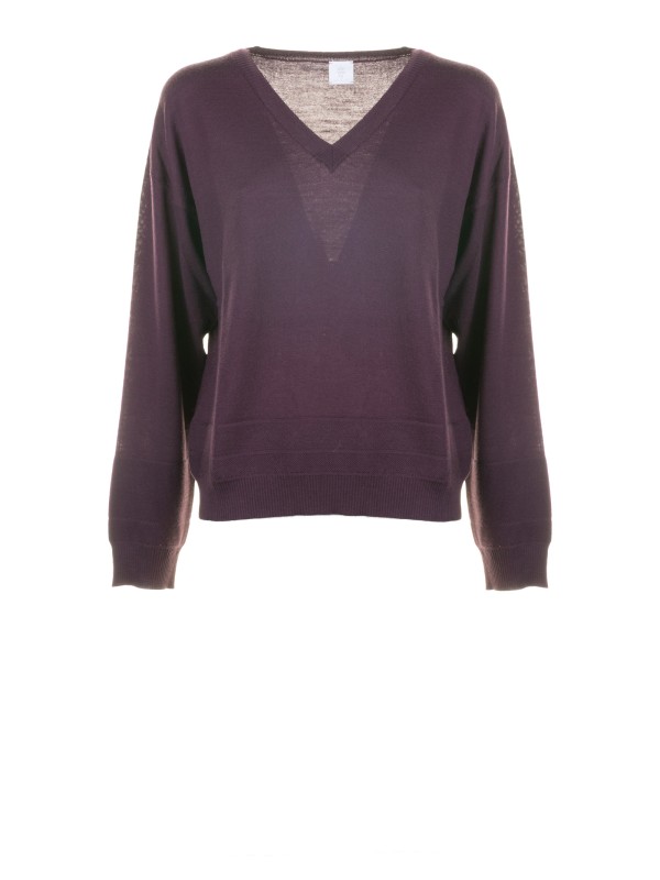 Maglia scollo a V mosto donna