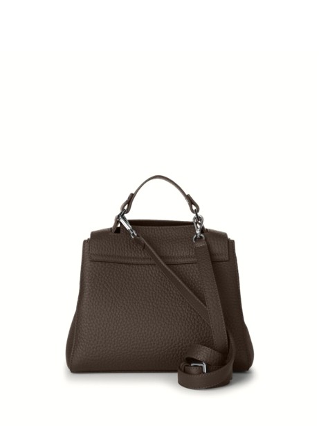 Borsa Sveva S testa di moro in pelle con tracolla