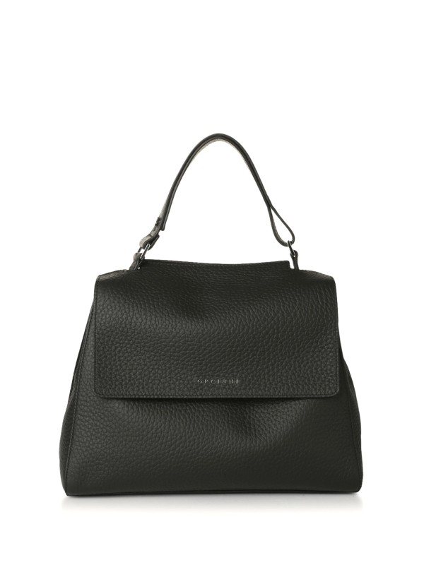 Borsa Sveva Soft Media nero in pelle con tracolla