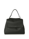 Borsa Sveva Soft Media nero in pelle con tracolla