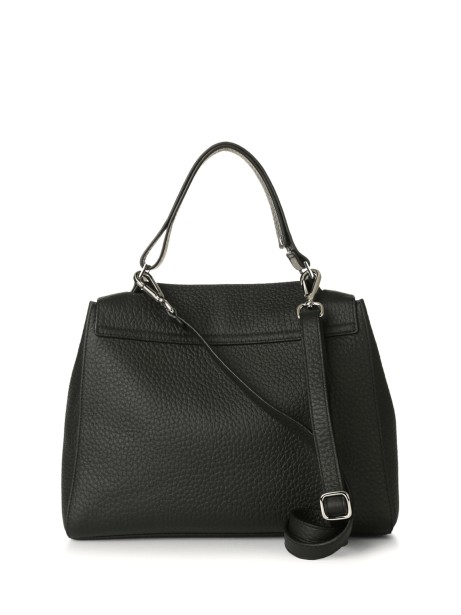 Borsa Sveva Soft Media nero in pelle con tracolla