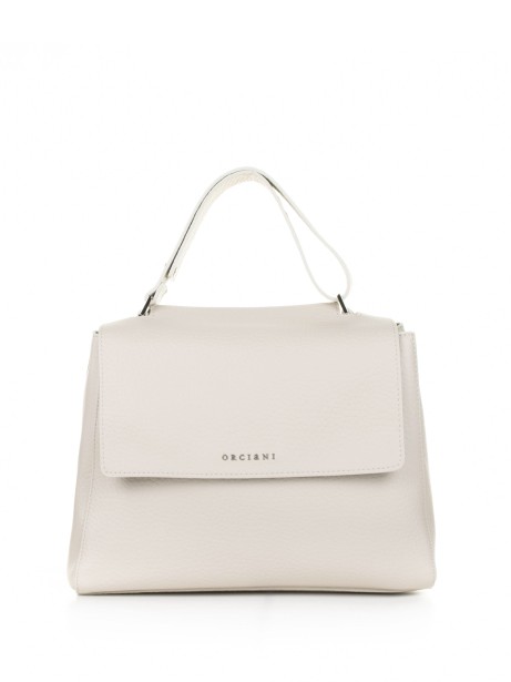 Borsa Sveva Soft Media avorio in pelle con tracolla