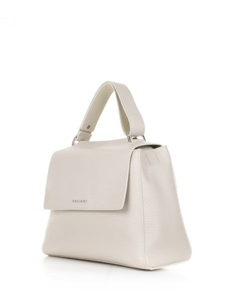 Borsa Sveva Soft Media avorio in pelle con tracolla 2