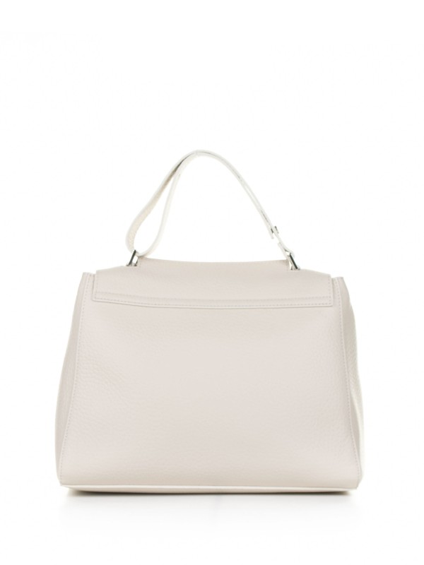 Borsa Sveva Soft Media avorio in pelle con tracolla