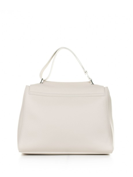 Borsa Sveva Soft Media avorio in pelle con tracolla