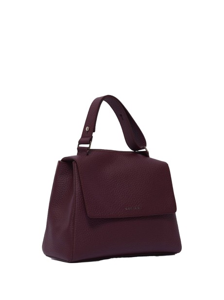 Borsa Sveva Soft Media chianti in pelle con tracolla 2