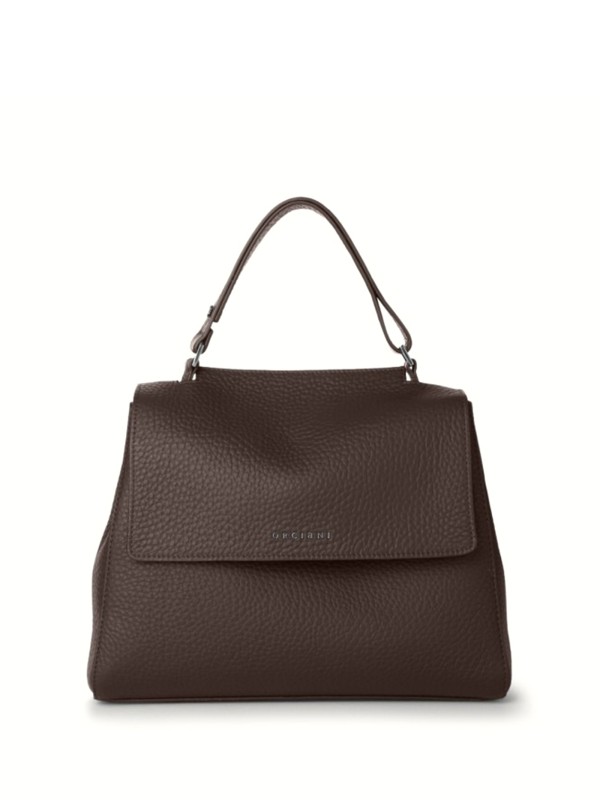 Borsa Sveva Soft Media testa di moro in pelle con tracolla