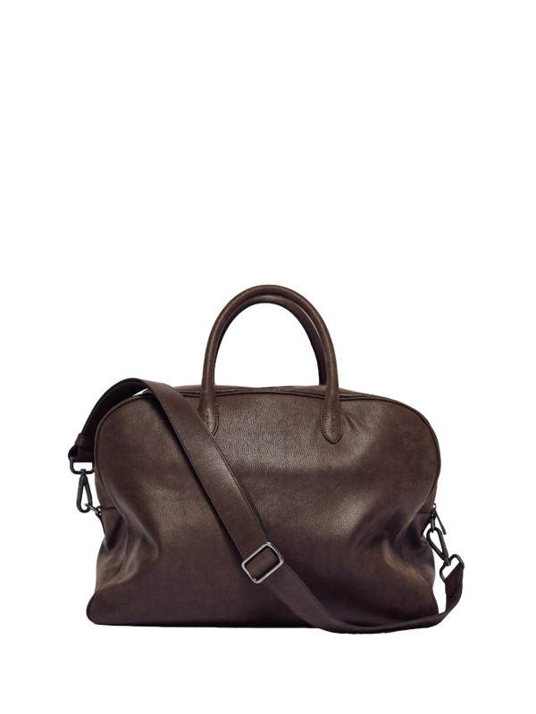 Borsa doppio manico testa di moro in pelle