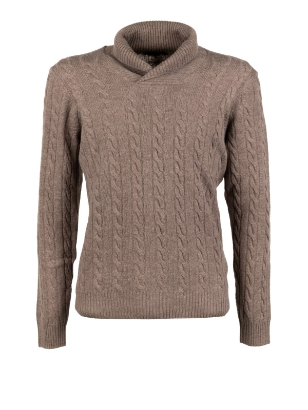 Maglia con motivo a trecce uomo