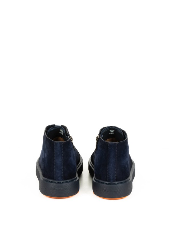 Polacco blu oceano in suede uomo