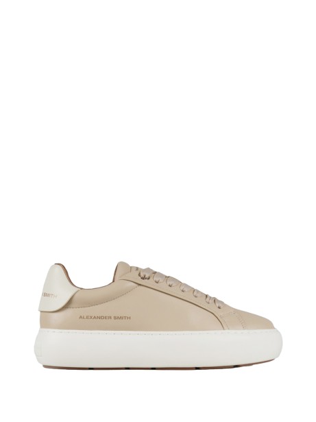 Sneaker Soho beige in pelle