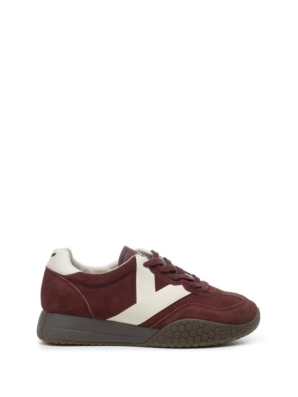 Sneakers uomo bordeaux in suede