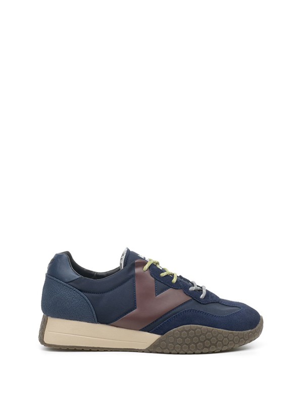 Sneakers uomo blu navy e bordeaux