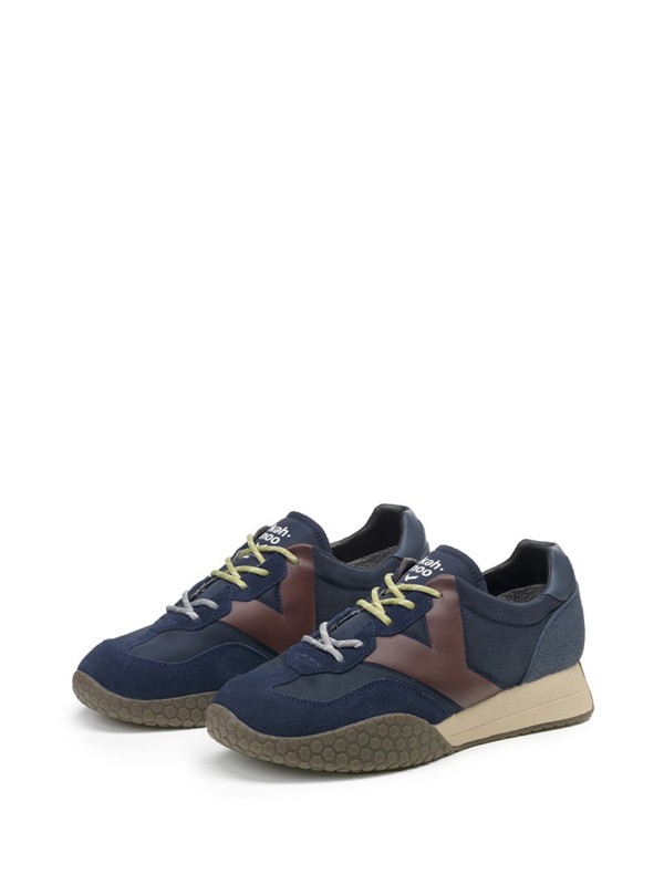 Sneakers uomo blu navy e bordeaux
