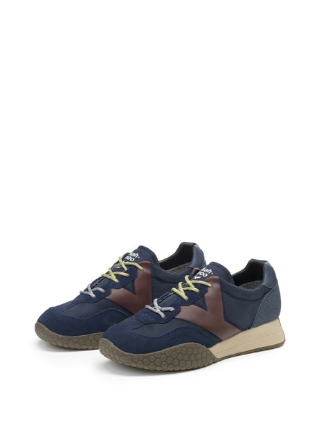 Sneakers uomo blu navy e bordeaux