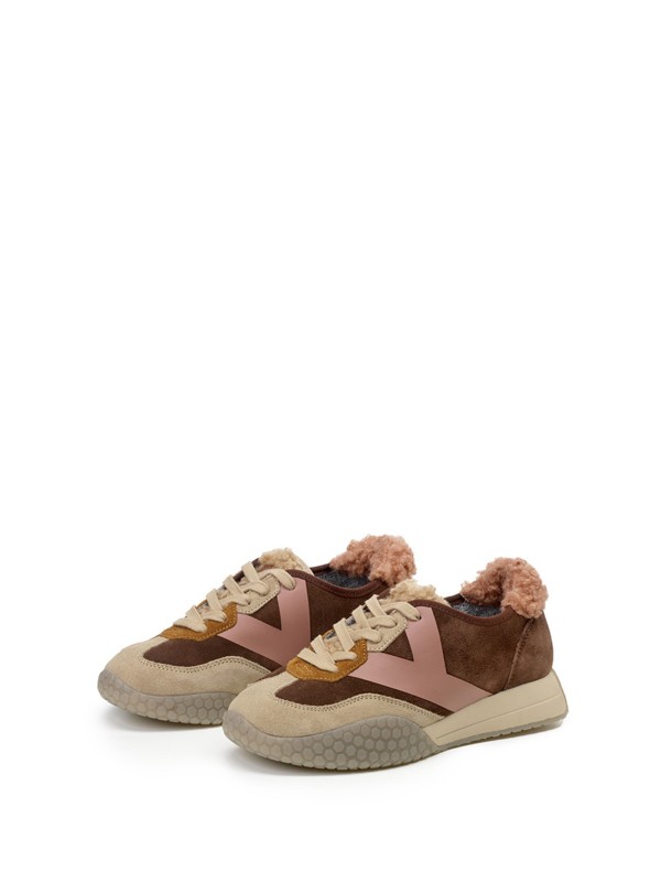 Sneakers donna marrone noce