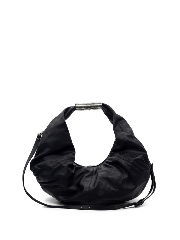 Black Shoulder Bag with Strap
