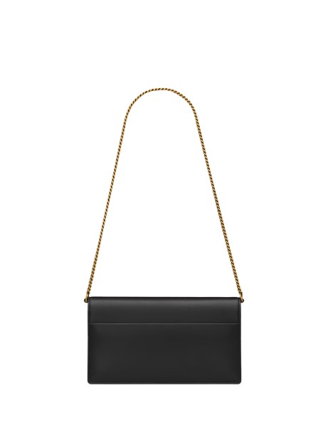 Borsa Clutch Sunset nera in pelle