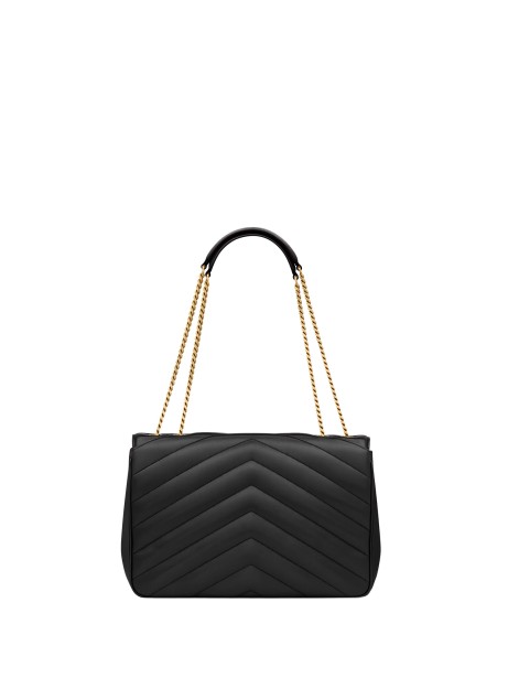 Borsa Loulou Large nera in pelle di agnello trapuntata 2