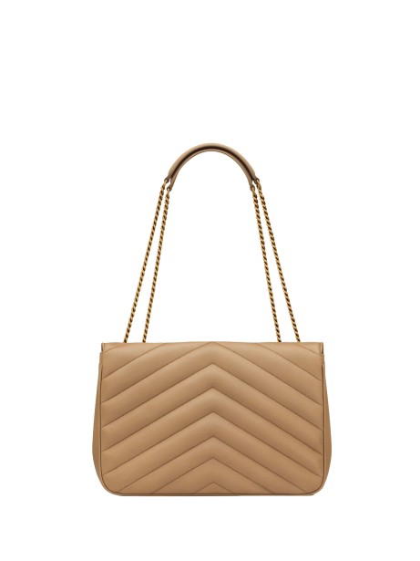 Borsa Loulou Large beige in pelle di agnello trapuntata 2