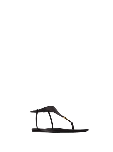 Black Cassandre sandals in smooth leather