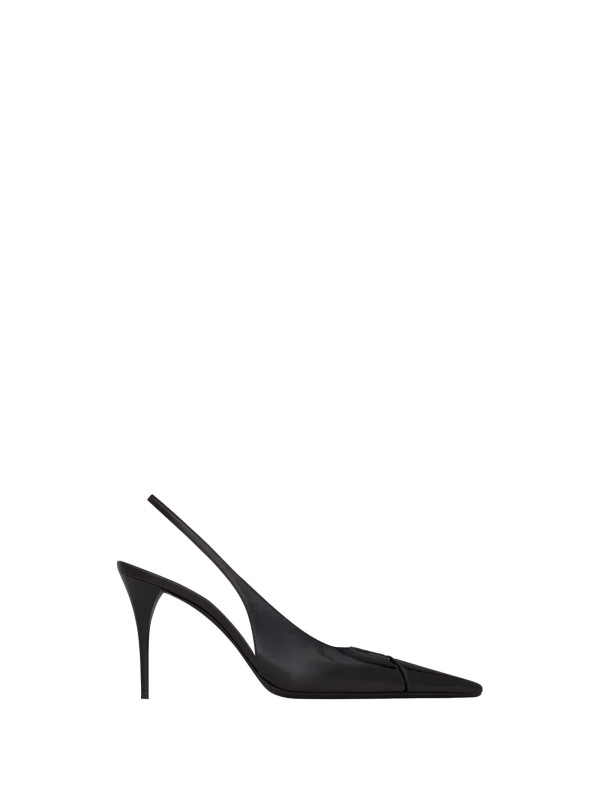 Décolleté Babylone Breteuil nere in pelle liscia