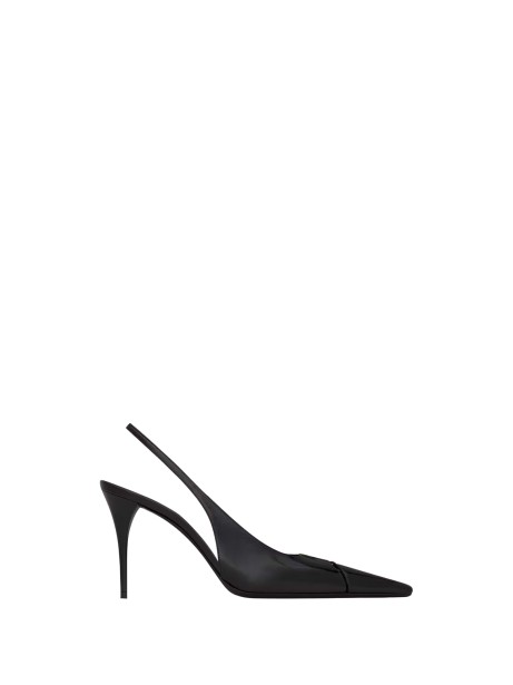 Décolleté Babylone Breteuil nere in pelle liscia