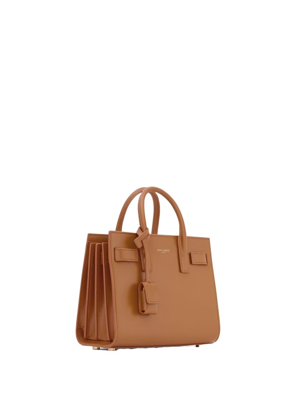 Borsa Nano Sac De Jour in pelle liscia beige