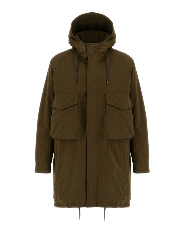 Parka uomo lungo verde militare