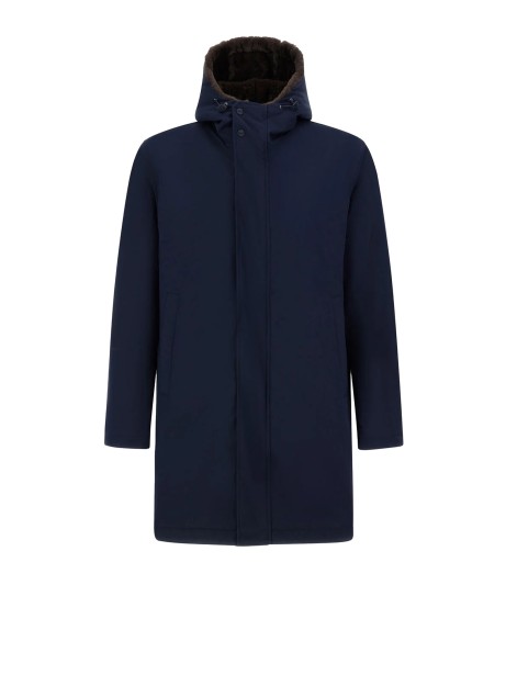 Parka uomo lungo blu navy