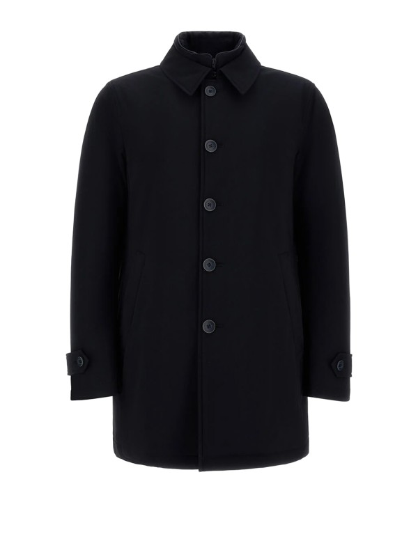 Giaccone impermeabile uomo blu navy