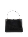 Borsa a spalla nera in pelle