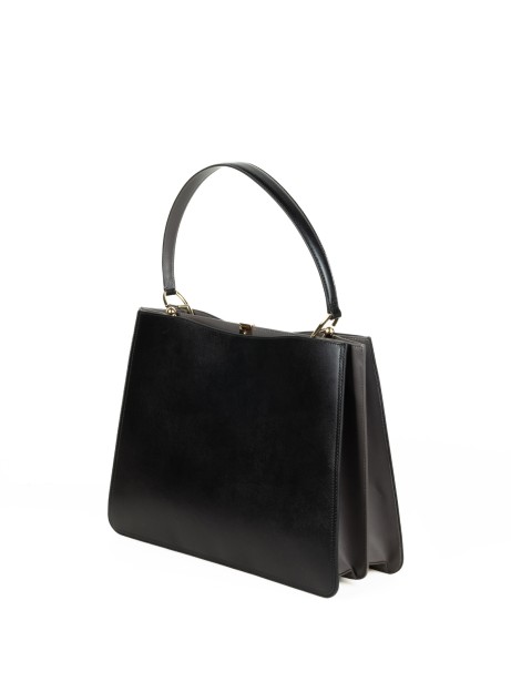 Borsa a spalla nera in pelle 2