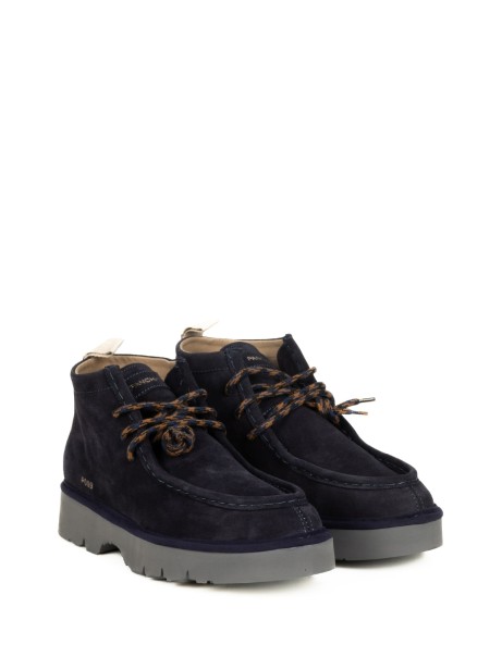 Polacco uomo blu in suede 2